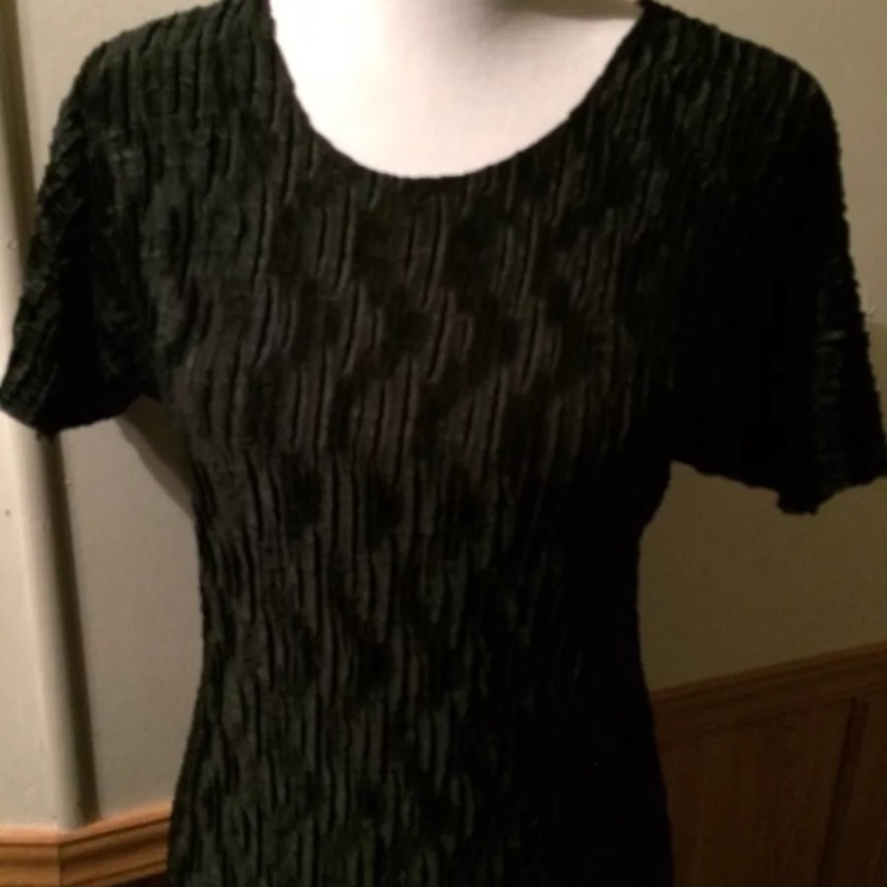 Michele Michelle L Black Turnic Blouse